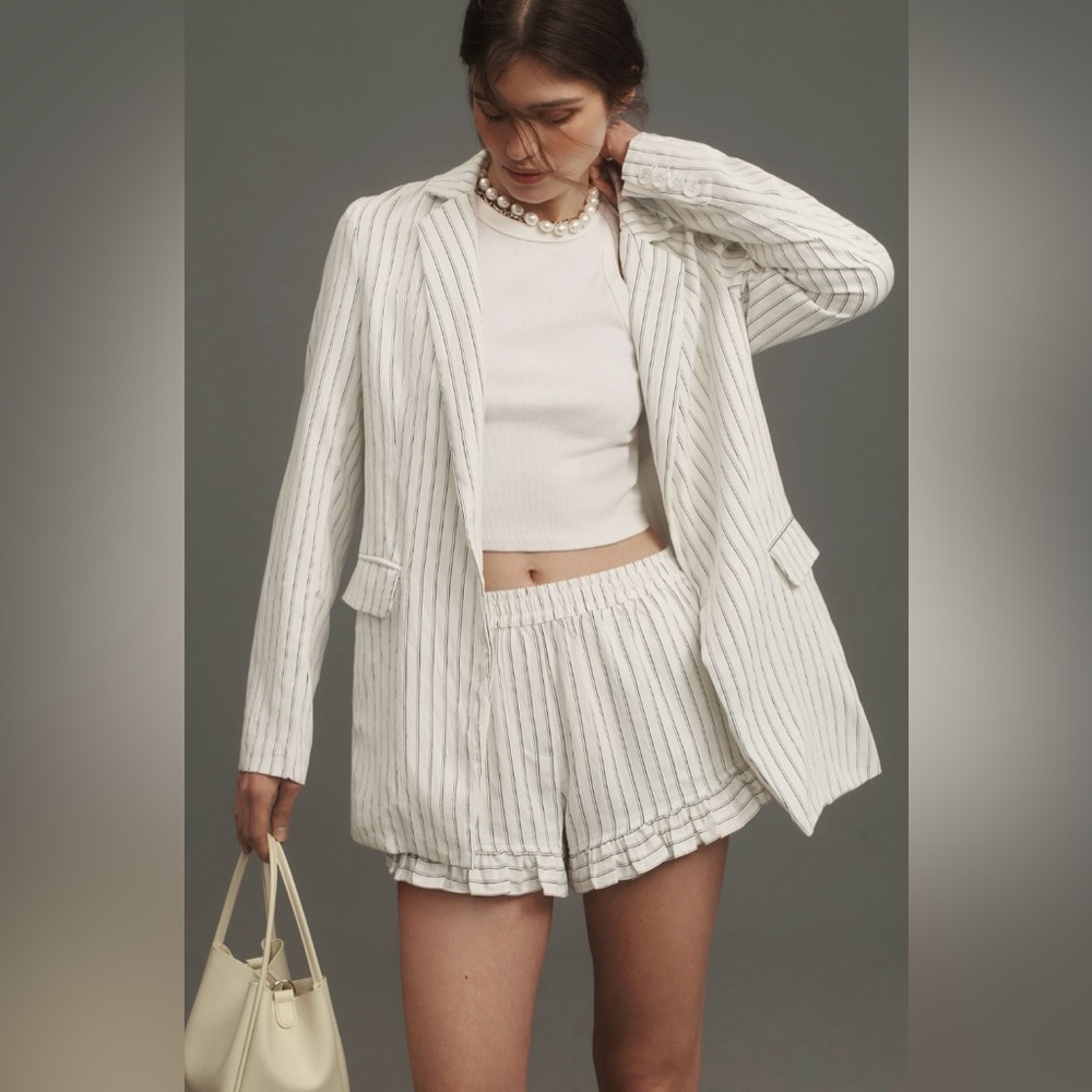 Anthropologie NWT The Tessie Blazer by Maeve: Striped Edition XL